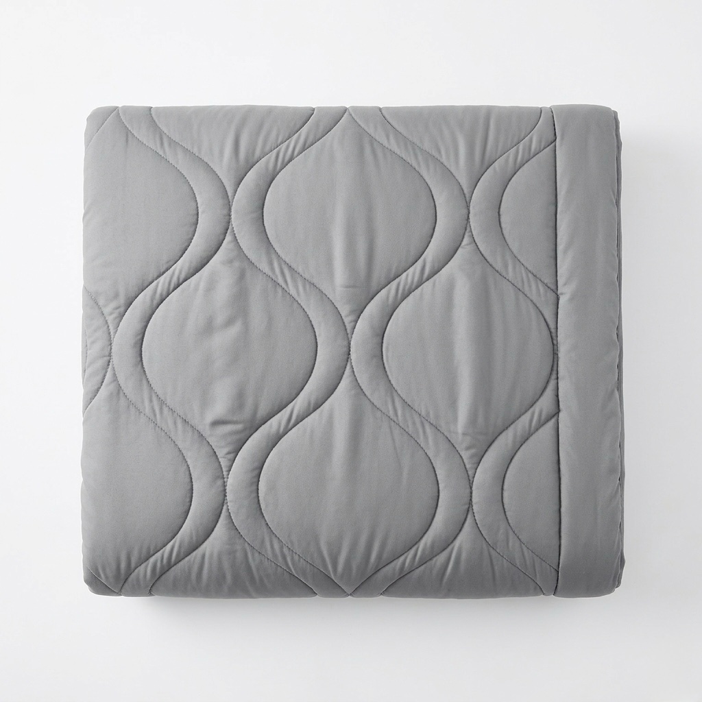 The Hourglass Wave Comforter in Grey | 400 TC ~ 100% Cotton - Image 3
