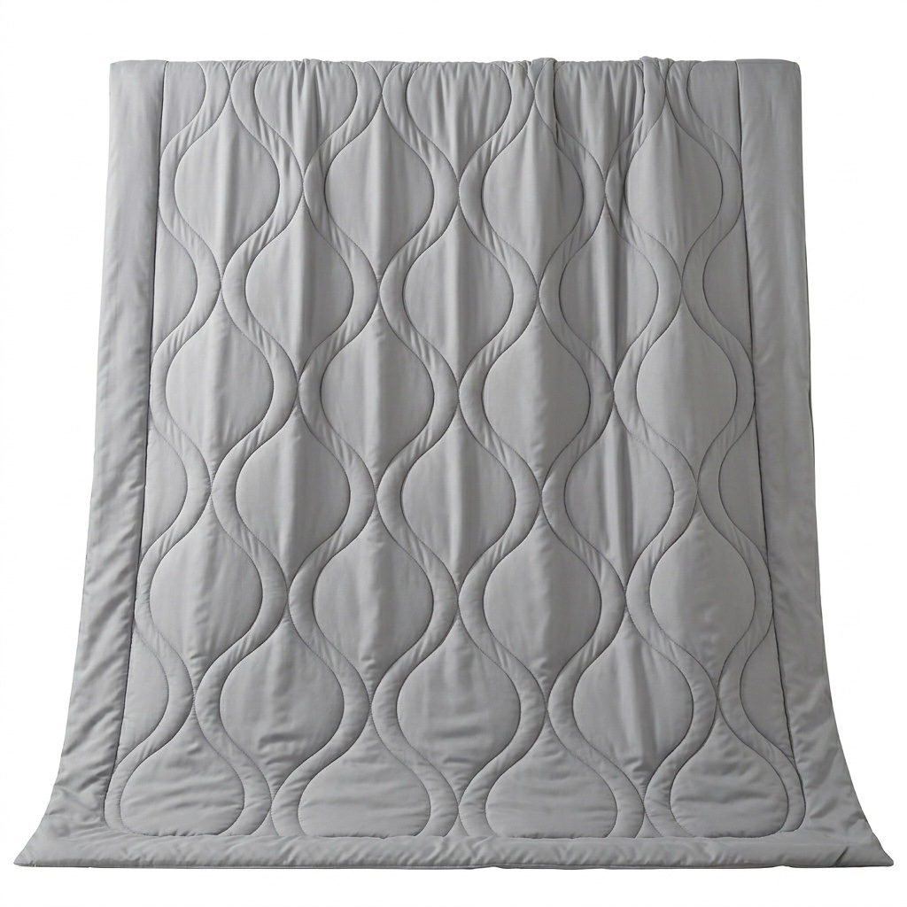 The Hourglass Wave Comforter in Grey | 400 TC ~ 100% Cotton - Image 4