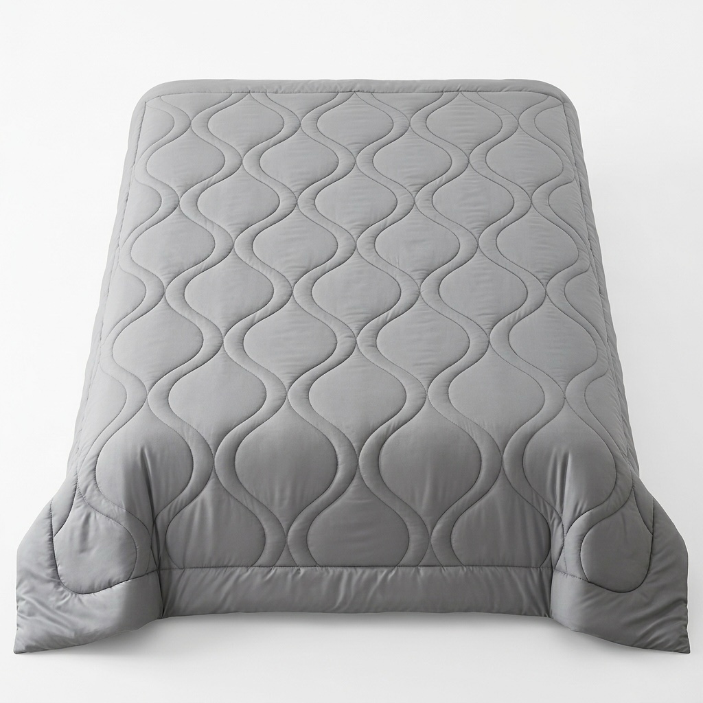 The Hourglass Wave Comforter in Grey | 400 TC ~ 100% Cotton - Image 2