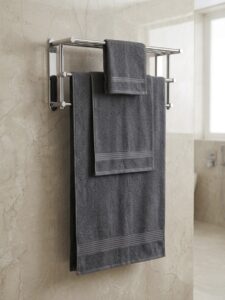 3 piece | pure cotton | bath towel set in Dark Grey