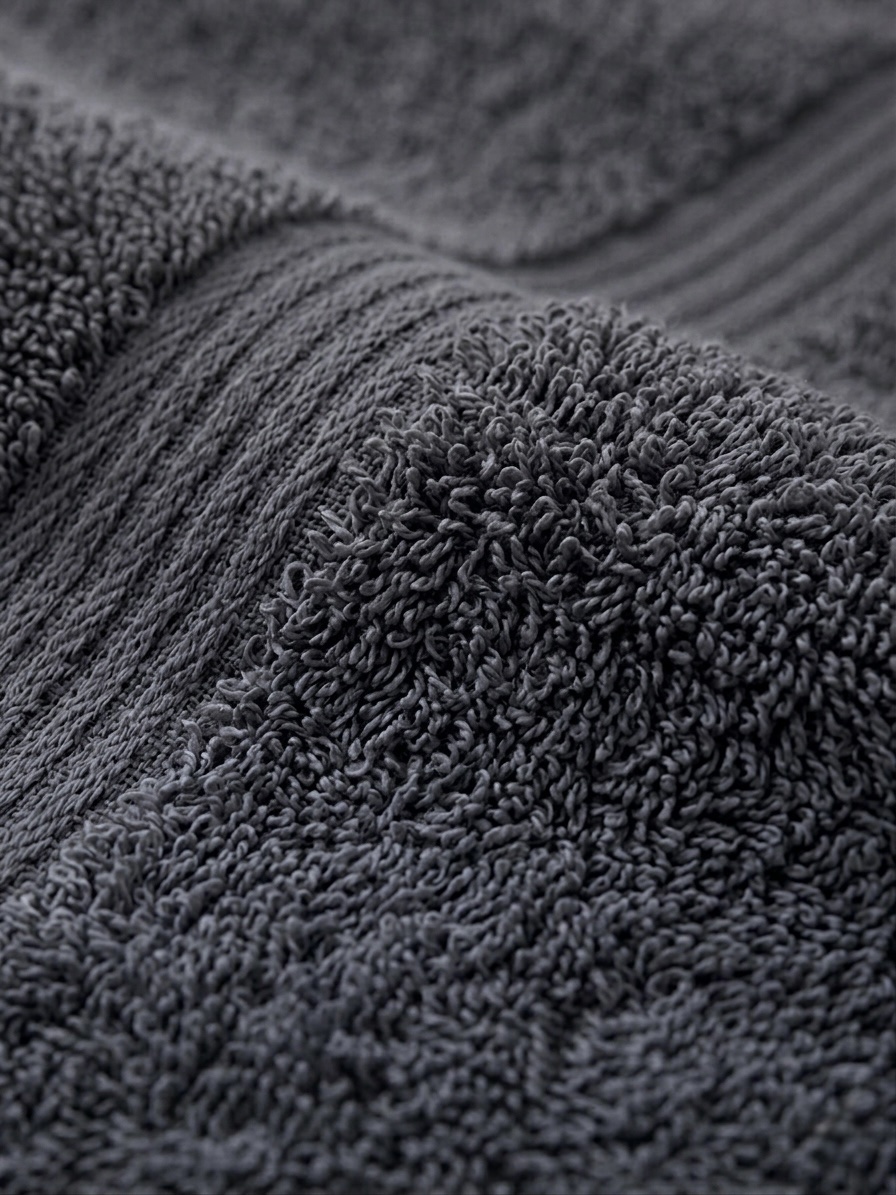 3 piece | pure cotton | bath towel set in Dark Grey - Image 3