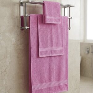 3 piece | pure cotton | bath towel set in Pink