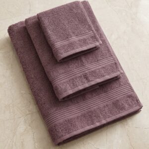 3 piece | pure cotton | bath towel set in Rose Brown