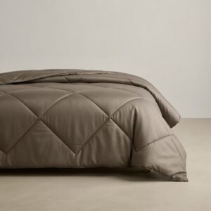 Single 60" x 90" Dark Taupe Comforter | 100% cotton 400 TC