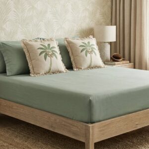 5 pcs Serene Oasis Bedding Set | Bedsheet set and 2 Cushion Covers