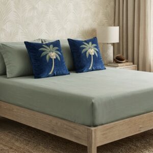 5 pcs Tropical Theme Bedding Set | Bedsheet set and 2 Cushion Covers